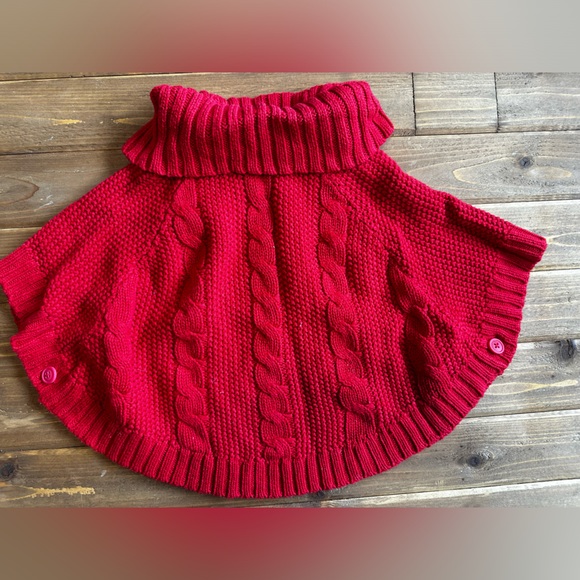 Carter's Other - 2t red turtle neck poncho